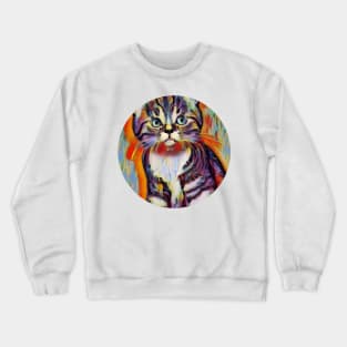 Family-Friendly floppy cat Crewneck Sweatshirt